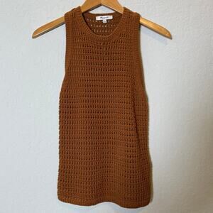 Madewell Women's Crocheted Amber Colored Tank Top Size S NEW